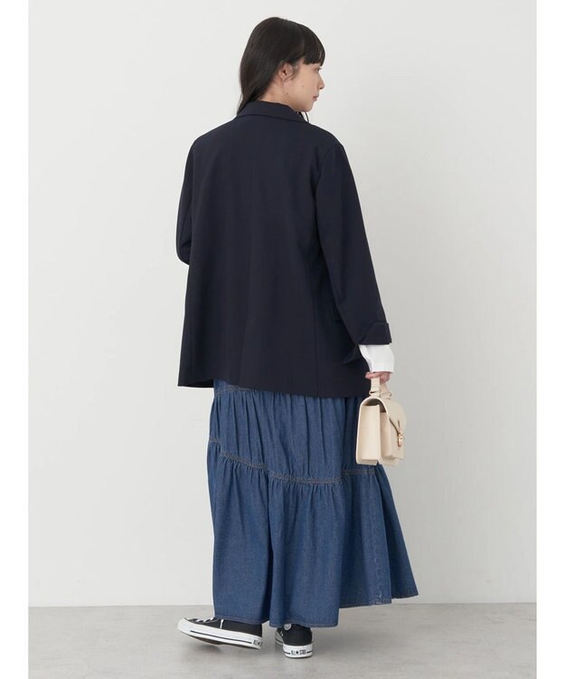 earth music&ecology ダブルテーラードジャケット Navy