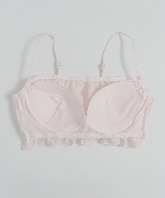 WEGO 【ブラトップ＆ショーツセット】Liliane　Ciel　シフォンフリル ホワイトアイボリー