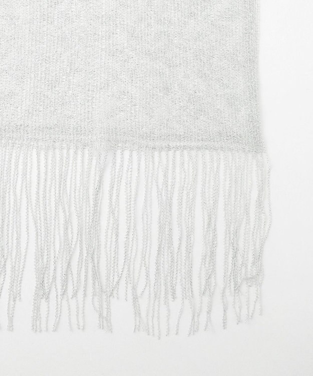 ANY SIS ラメジャカード ショール シルバー