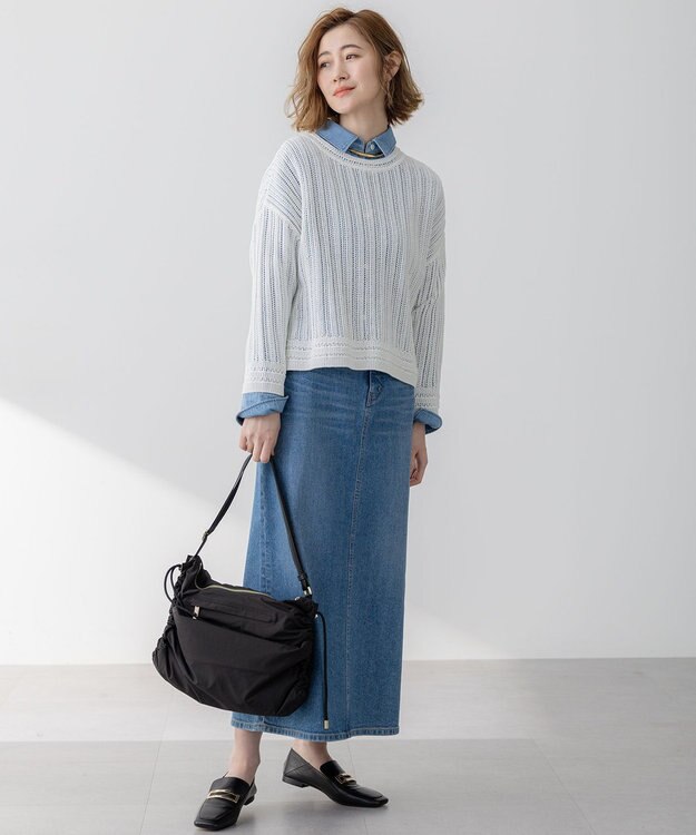 23区 【撥水加工/WEB&一部店舗限定カラーあり】ドロ－ストリング ショルダーバッグ ブラック系