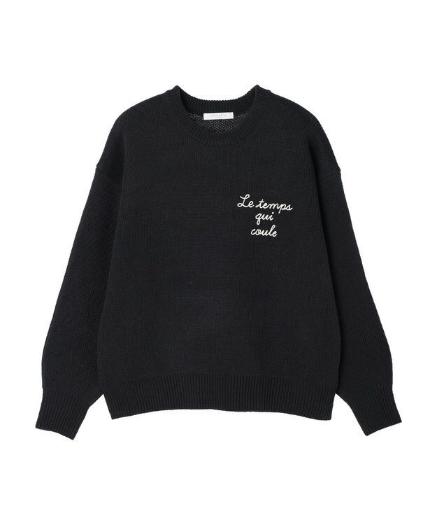 Green Parks 刺繍ロゴニットプルオーバー Dark Gray