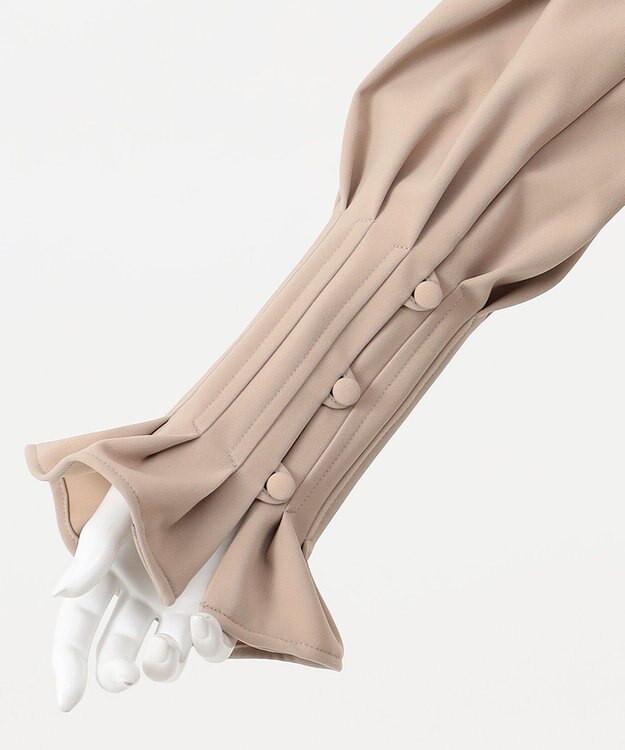 23区 【エステータ】コットンダブルクロス 長袖ブラウス グレージュ系