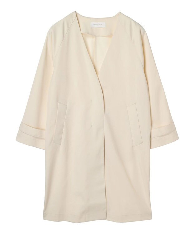 Green Parks 撥水加工　ケア楽着流しコート Ecru