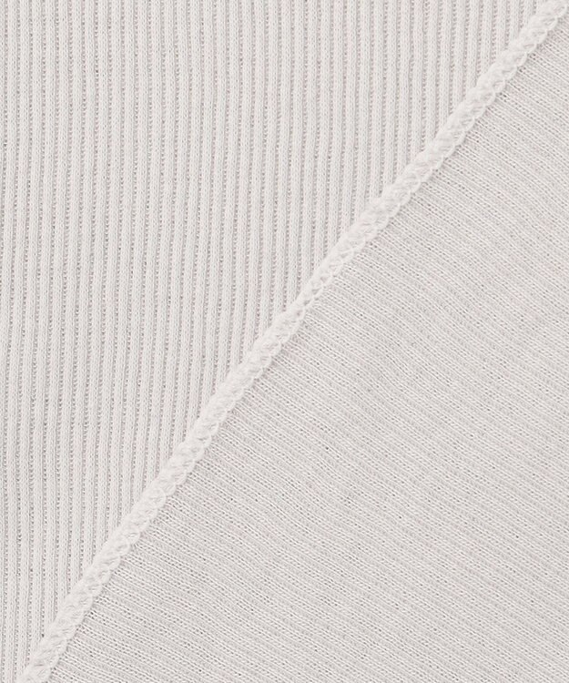 UNFILO 【洗える】シアーリブタートル ライトグレー