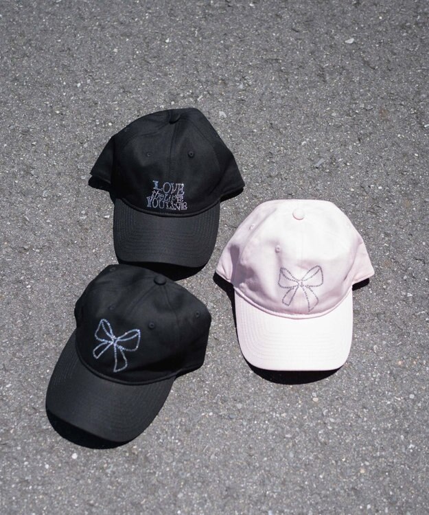 WEGO ラインストーンロゴキャップ ライトピンク