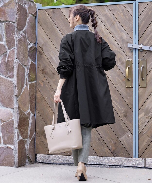 Tiaclasse L 着流しパフスリーブコート ブラック