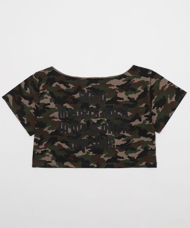 WEGO グラフィックオフショルショートT 柄1