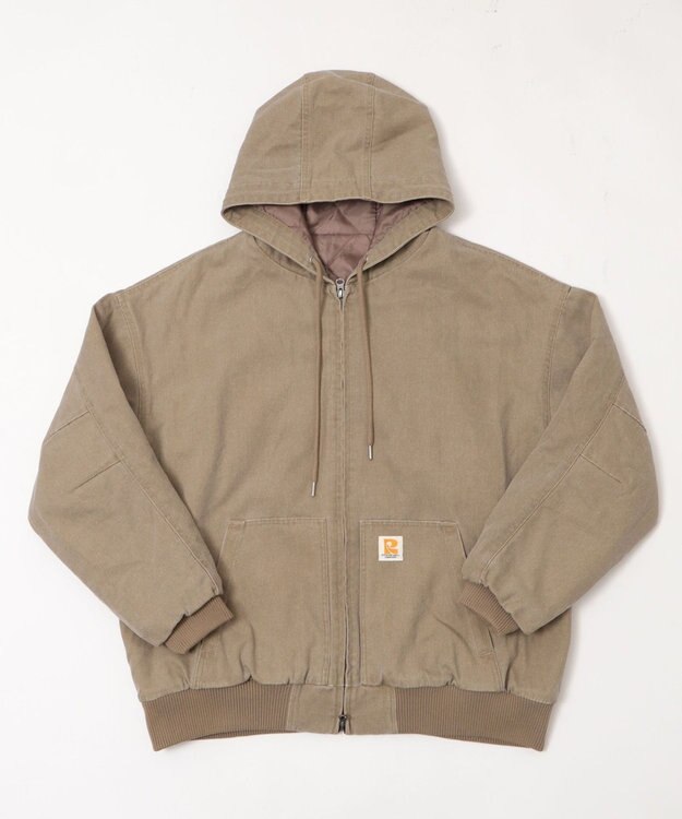 WEGO ワーカーズキルトフードブルゾン ベージュ