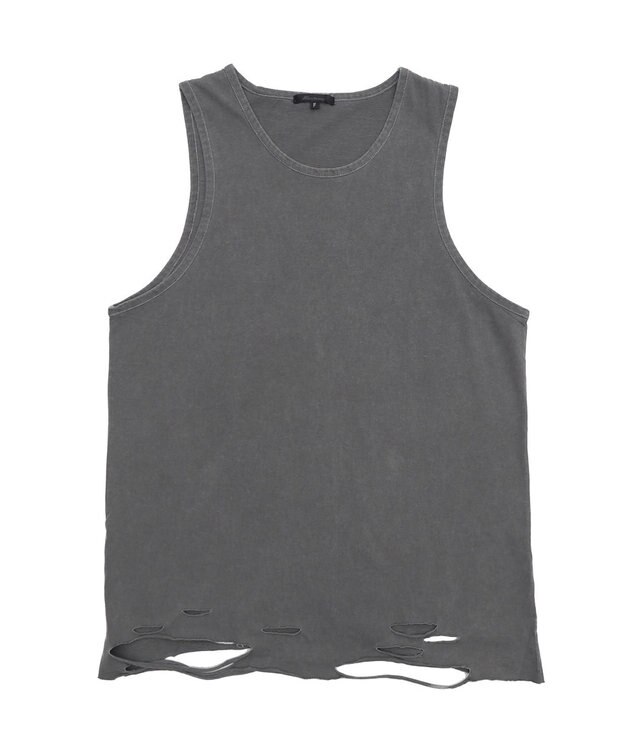 WEGO ダメージタンクトップ スミクロ