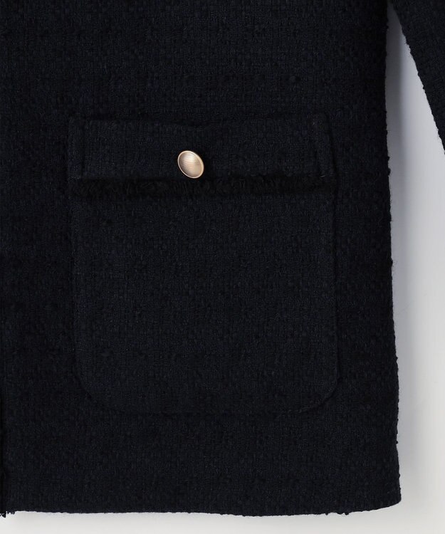 J.PRESS LADIES スラブヤーン ツイード ジャケット ネイビー系