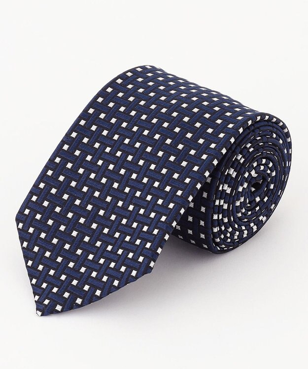 JOSEPH HOMME メッシュドッツ　ネクタイ ダルブルー系3