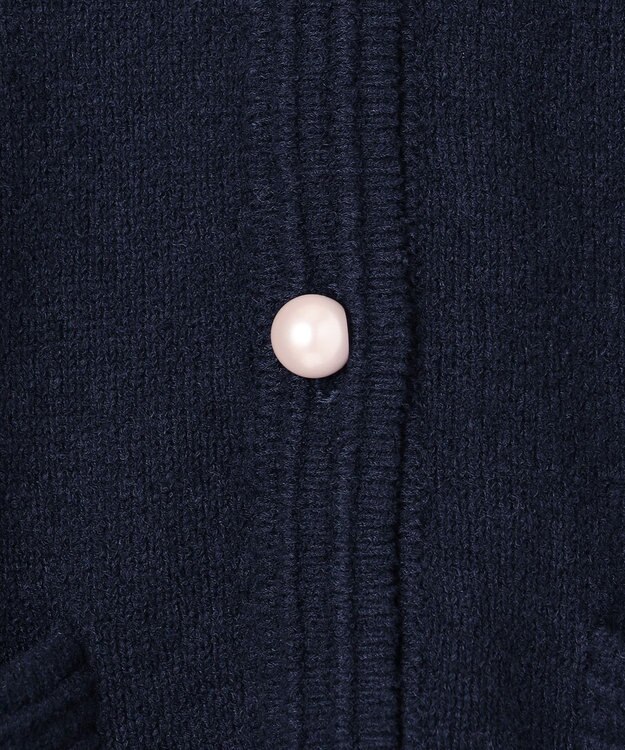 組曲 ミニブークレーツイードニットジャケット ネイビー系