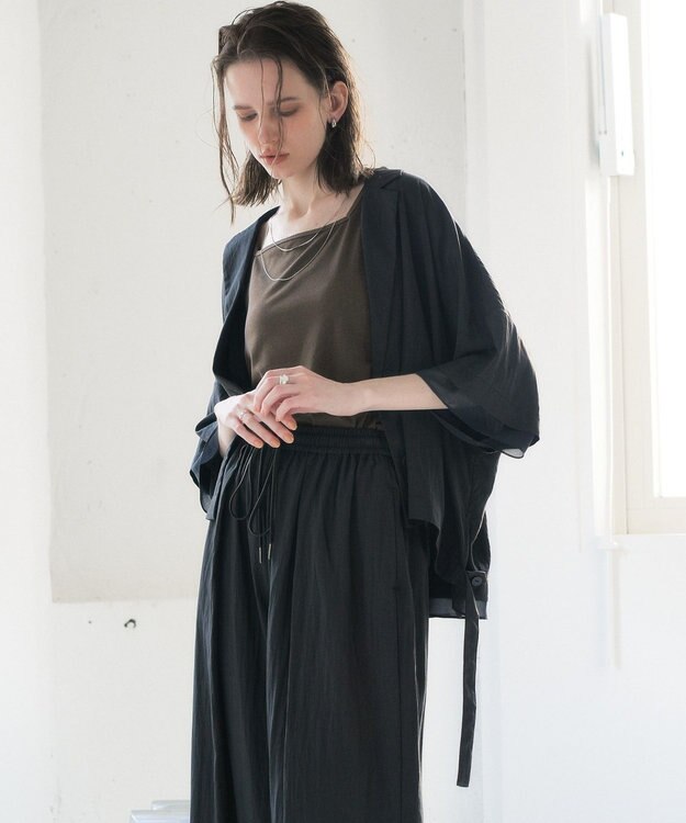 YECCA VECCA 【UVカット/遮熱/接触冷感】COOL袖シアージャケット Charcoal Gray