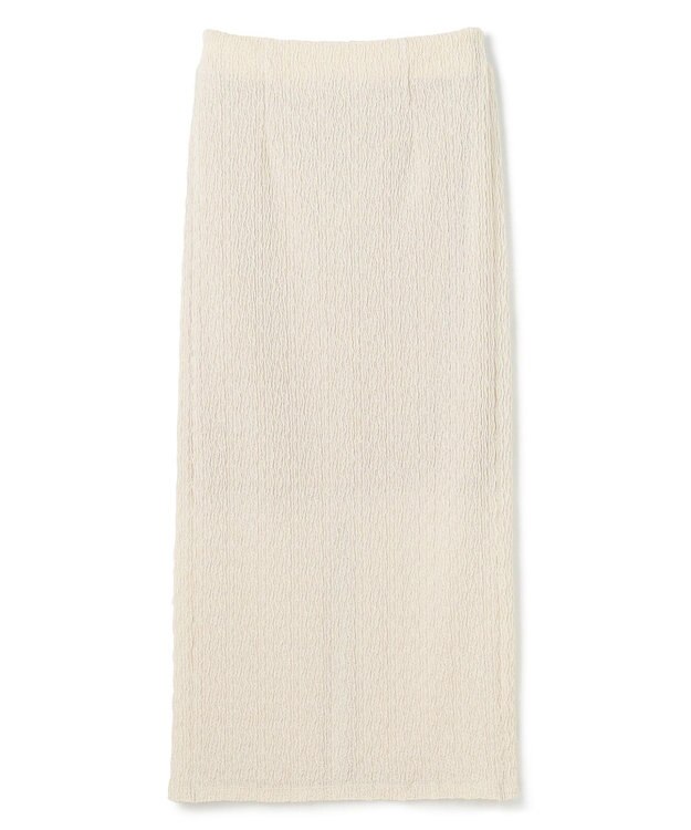 uncrave 【洗濯機洗い可】シャーリングレース スカート（uncrave WHITE） エクリュ