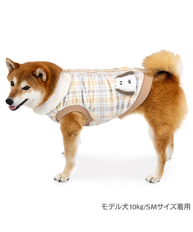 PET PARADISE スヌーピー ボア ジップベスト 《仲良し》 中型犬 ベージュ