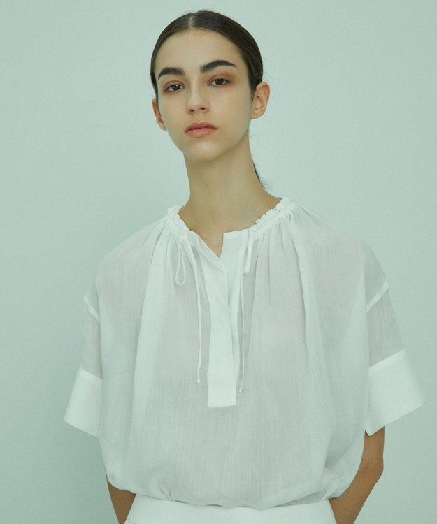 BEIGE， 【S-size】LILAC / ギャザーブラウス White