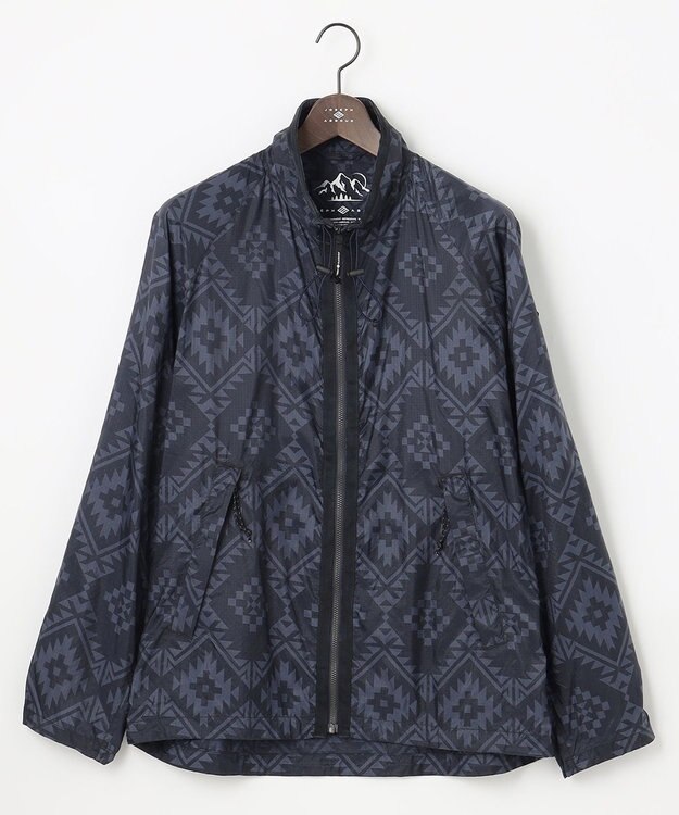JOSEPH ABBOUD MOUNTAIN 【UNISEX】ポケッタブル ネイティブモチーフリップブルゾン ネイビー系7