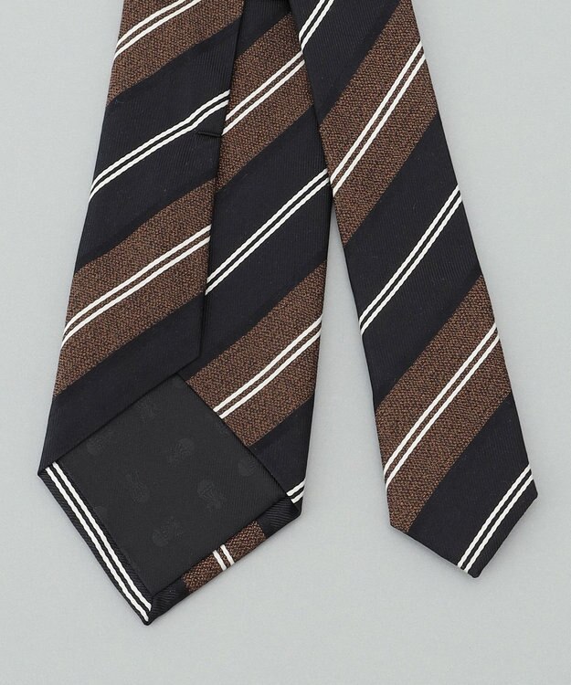 GOTAIRIKU 【日本製】西陣ネクタイ＿BLACK・BROWN ダークブラウン系2