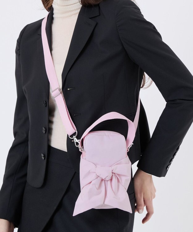 LeSportsac BOW MINI PHONE CROSSBODY/ピンクボウズ ピンクボウズ