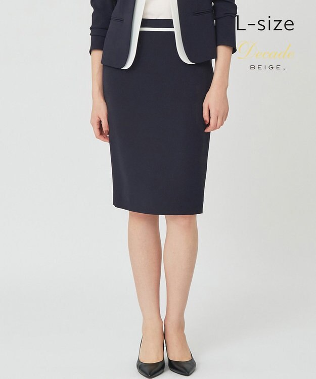 BEIGE， 【L-size】CINDY / タイトスカート Navy × White