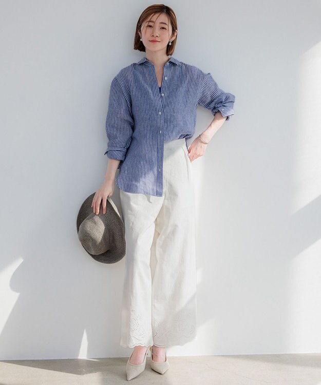 23区 S 【Oggi6月号掲載/新色追加】オーガニック コットンリブ タンクトップ ブルー系