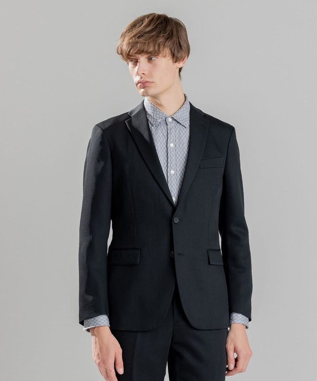 JOSEPH HOMME 【洗えるWOOLセットアップ】ウーステッドバラシャ　テーラードジャケット ブラック系