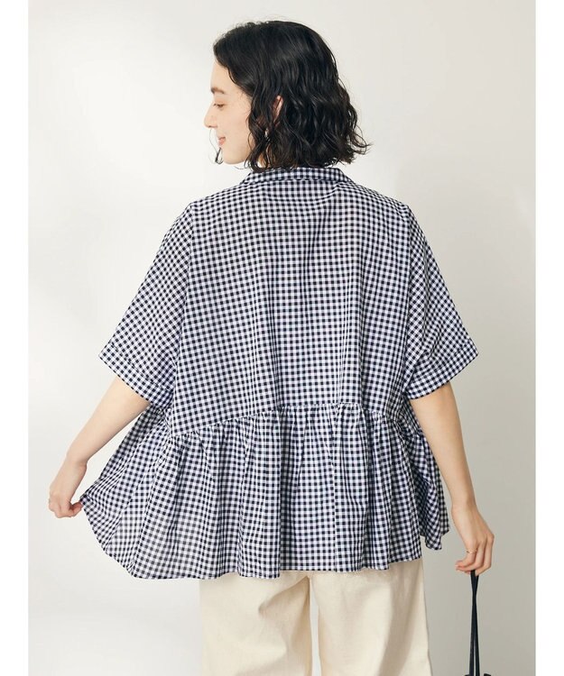 CRAFT STANDARD BOUTIQUE ペプラムブラウス Gingham Check