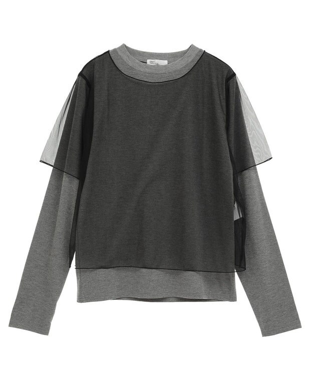 CRAFT STANDARD BOUTIQUE チュールレイヤートップス Black