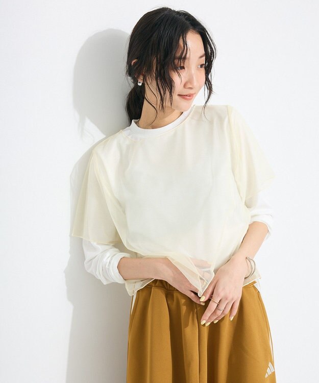 CRAFT STANDARD BOUTIQUE チュールレイヤートップス Off White