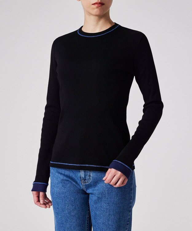 Paul Smith 【洗える】カラーステッチ リブ カットソー ブラック