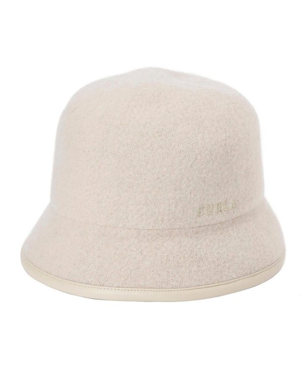 MOONBAT FURLA パイピング×ロゴ バスクハット／UV ベージュ