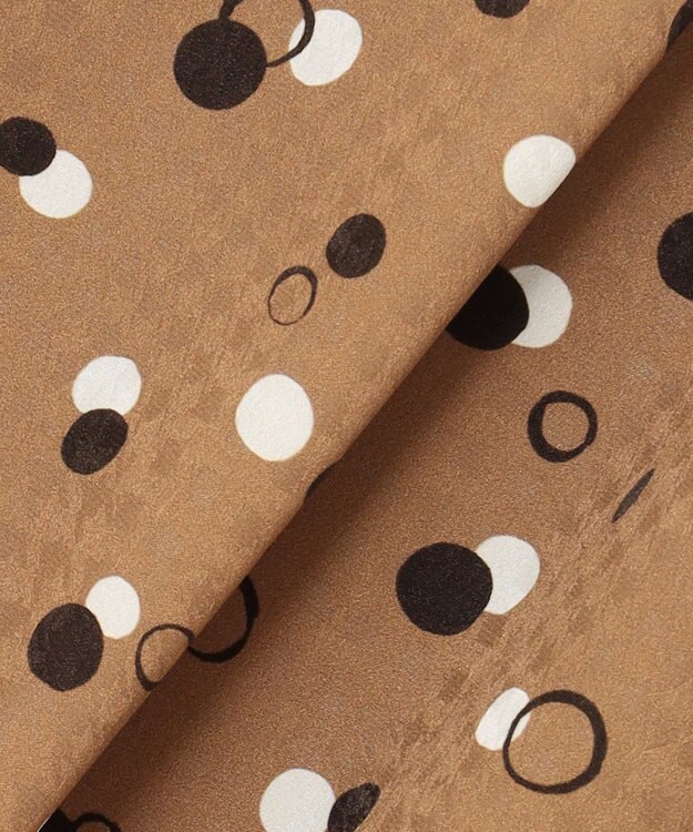 自由区 【セットアップ対応・洗える】ドットプリント スカート ブロンズベース