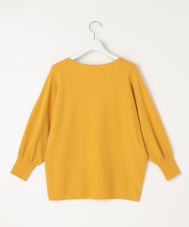 洗える】クレープストレッチドルマンスリーブ7分袖 ニット