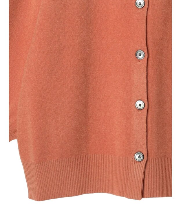 earth music&ecology やわらかタッチミドル丈カーディガン Orange