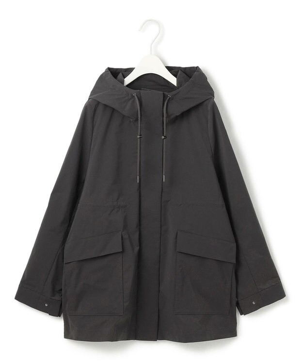 ICB 【撥水加工】メモリーストレッチタフタ マウンテンパーカー チャコール系