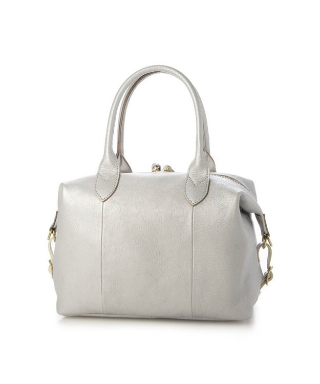 UNBILLION perche 姫路エアリーレザー2wayボストンバッグS シルバー