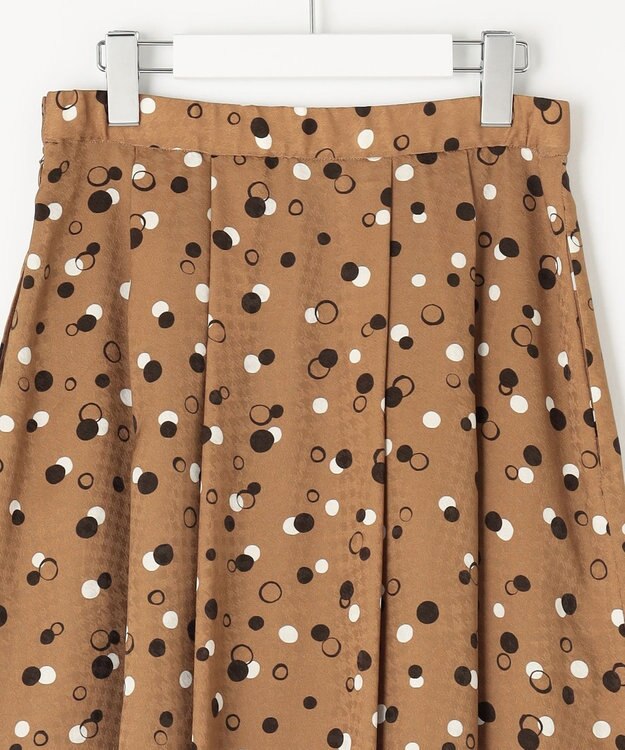 自由区 【セットアップ対応・洗える】ドットプリント スカート ブロンズベース
