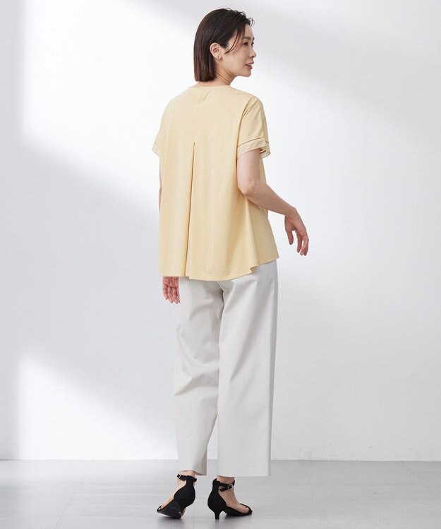 J.PRESS LADIES 【セットアップ対応・洗える・撥水】コットンFITTY ストレート パンツ ライトベージュ系