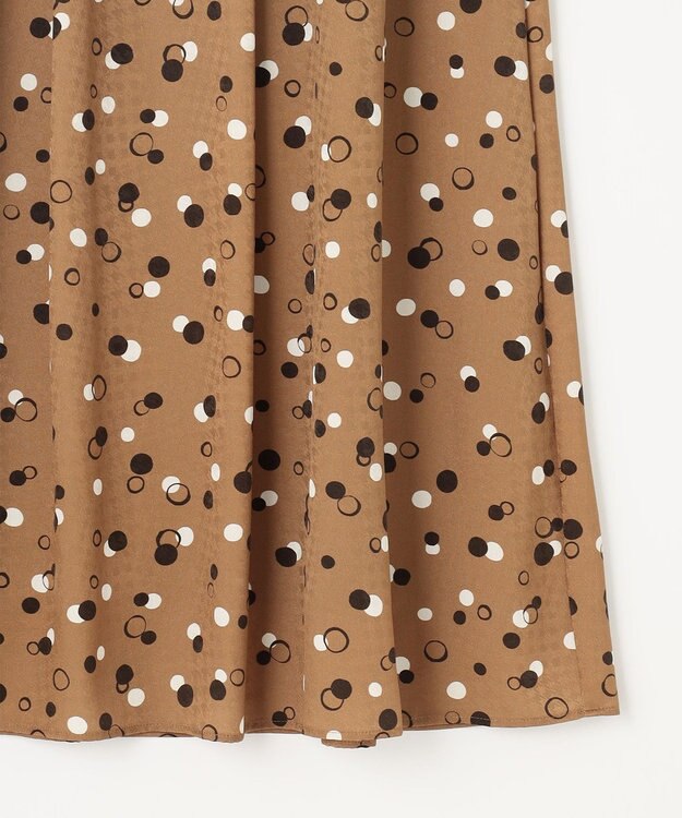自由区 【セットアップ対応・洗える】ドットプリント スカート ブロンズベース