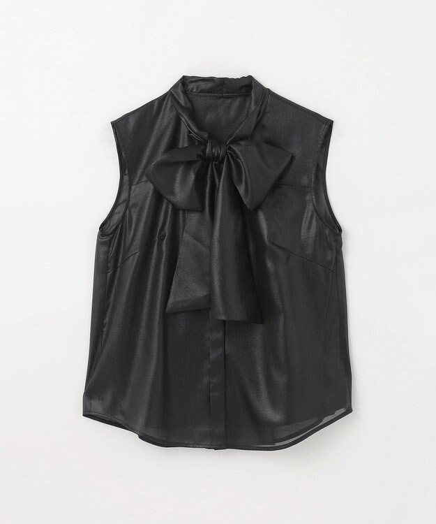 GRACE CONTINENTAL チンツボウタイノースリーブブラウス ブラック