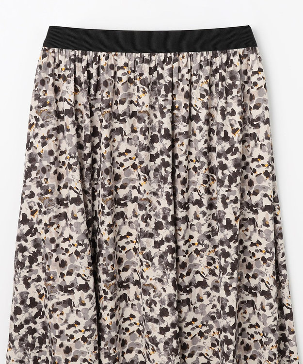 ANY 【ウエストゴム】モザイクプリントスカート エクリュベース