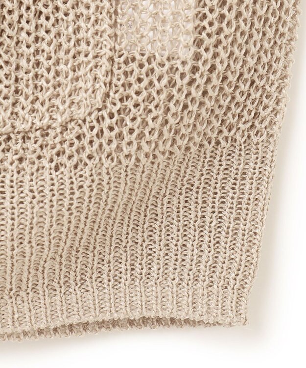 BEIGE， OPTICAL / ニットパーカー Flax