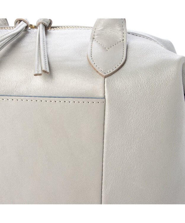 UNBILLION perche 姫路エアリーレザー2wayボストンバッグS シルバー