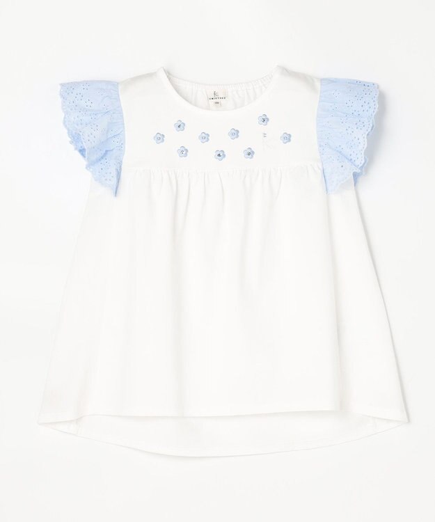 組曲 KIDS 【80-100㎝】 petit fleur エンブロイダリーチュニック オフホワイト