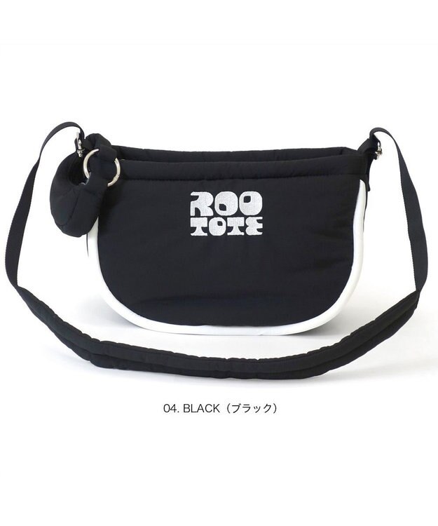 ROOTOTE 3641【ふわふわ軽量】SN.デリ.パファーハーフムーン-A 04：ブラック