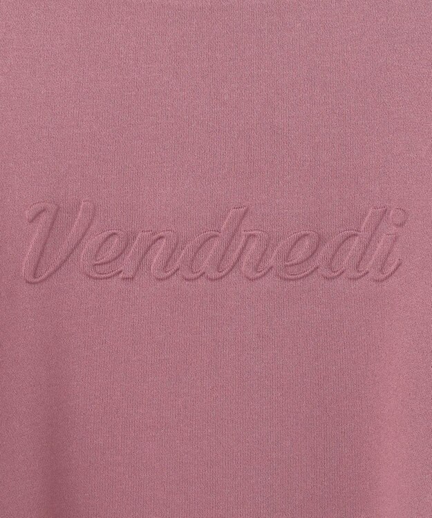 ANY SIS 【洗える】ミニ裏毛エンボスロゴ カットソー ピンク