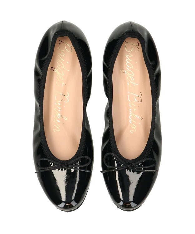 Bridget Birkin 【Bridget Birkin】ラウンドトゥバレエシューズ ブラックエナメル
