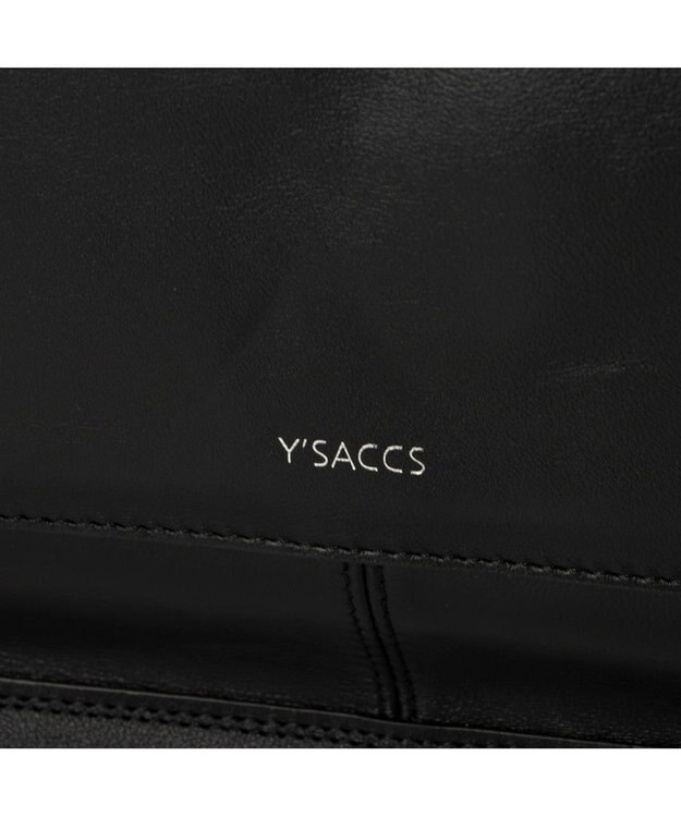 Y'SACCS イタリアンシープ2WAYフラットトート ブラック