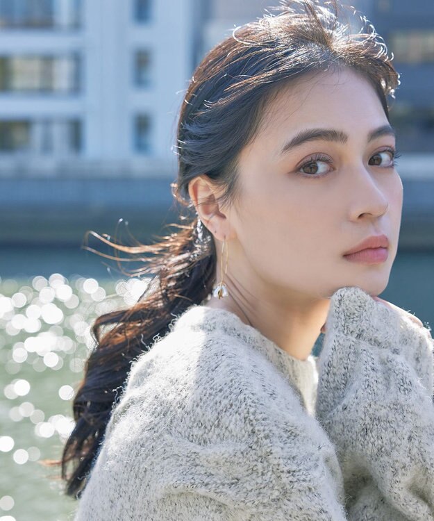 Tiaclasse 【洗える】ケーブルミックス編みニットトップス アイボリー