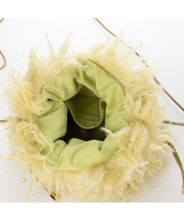 UNBILLION カシュカシュ cachecache / ウェーブファー巾着ショルダー イエロー